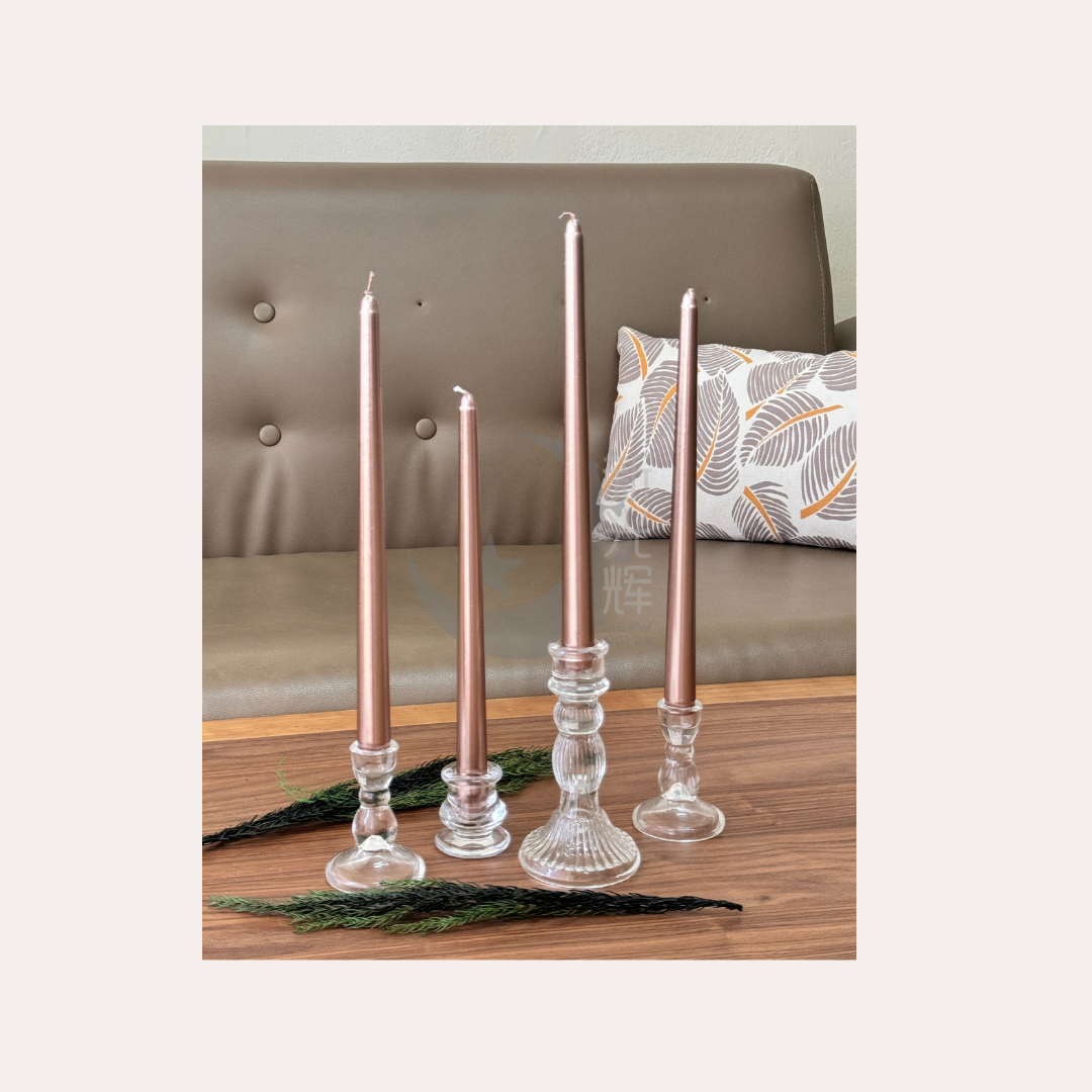 Metallic Tapered Candles - 30cm