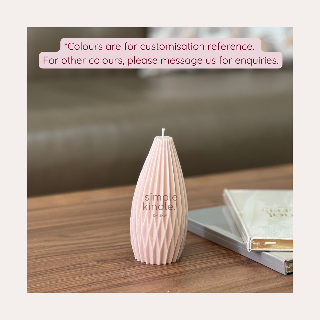 Rounded Geometric Candle - Customisable & Made to Order
