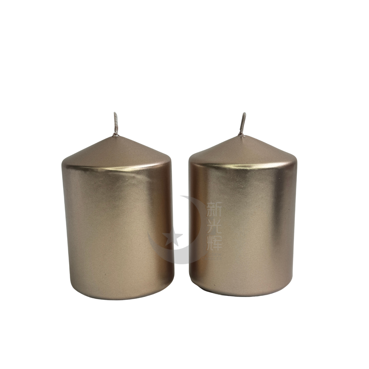 Petite Metallic Pillar Candle (Diameter 7cm x Height 10cm)