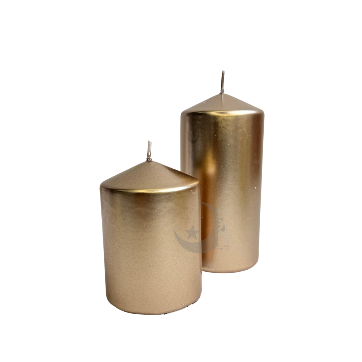 Petite Metallic Pillar Candle (Diameter 7cm x Height 10cm)