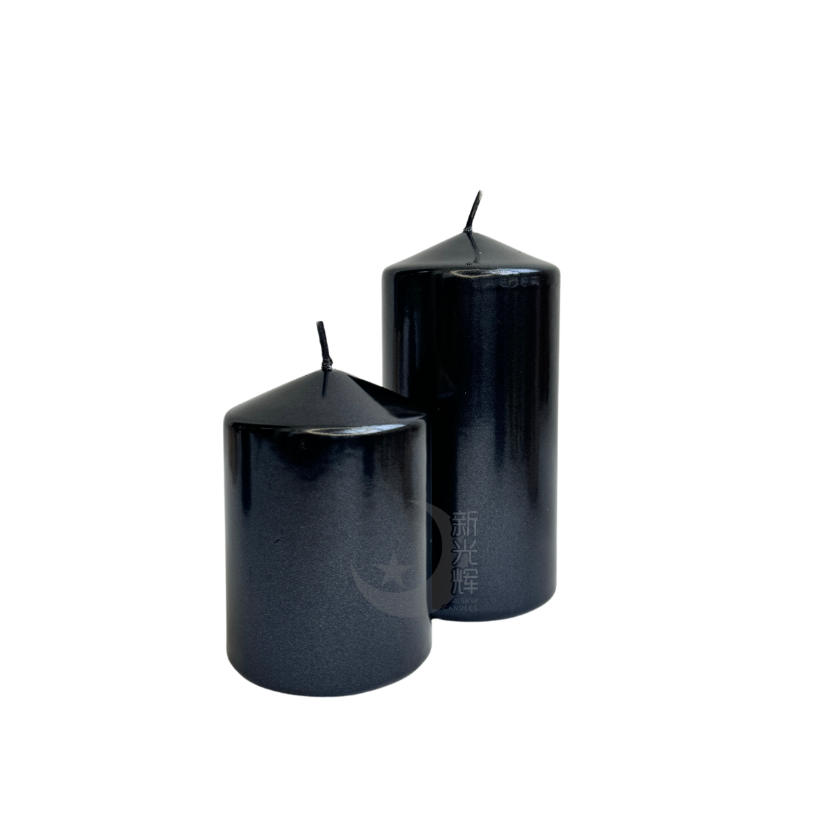 Petite Metallic Pillar Candle (Diameter 7cm x Height 10cm)