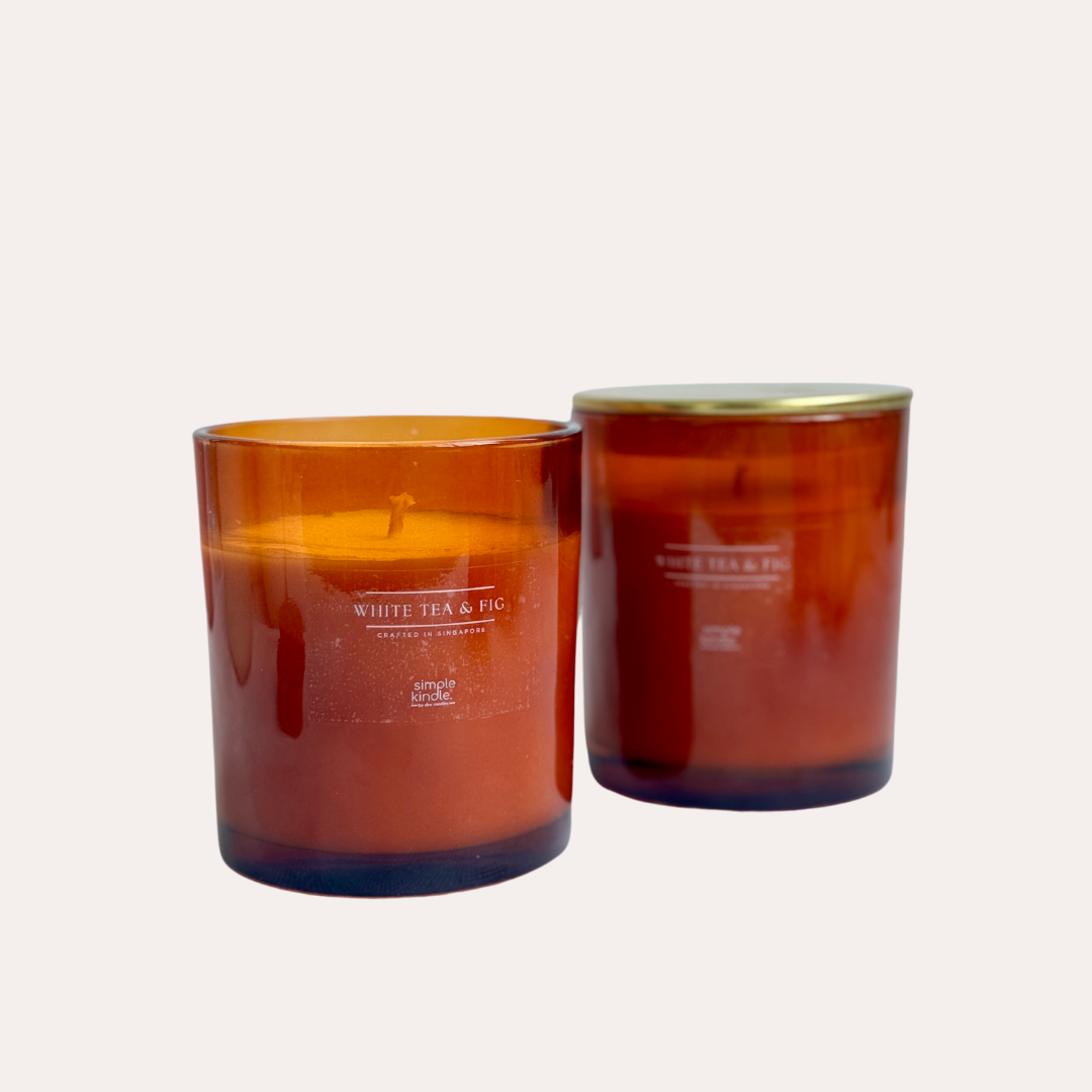 White Tea & Fig Scented Soy Wax Candle