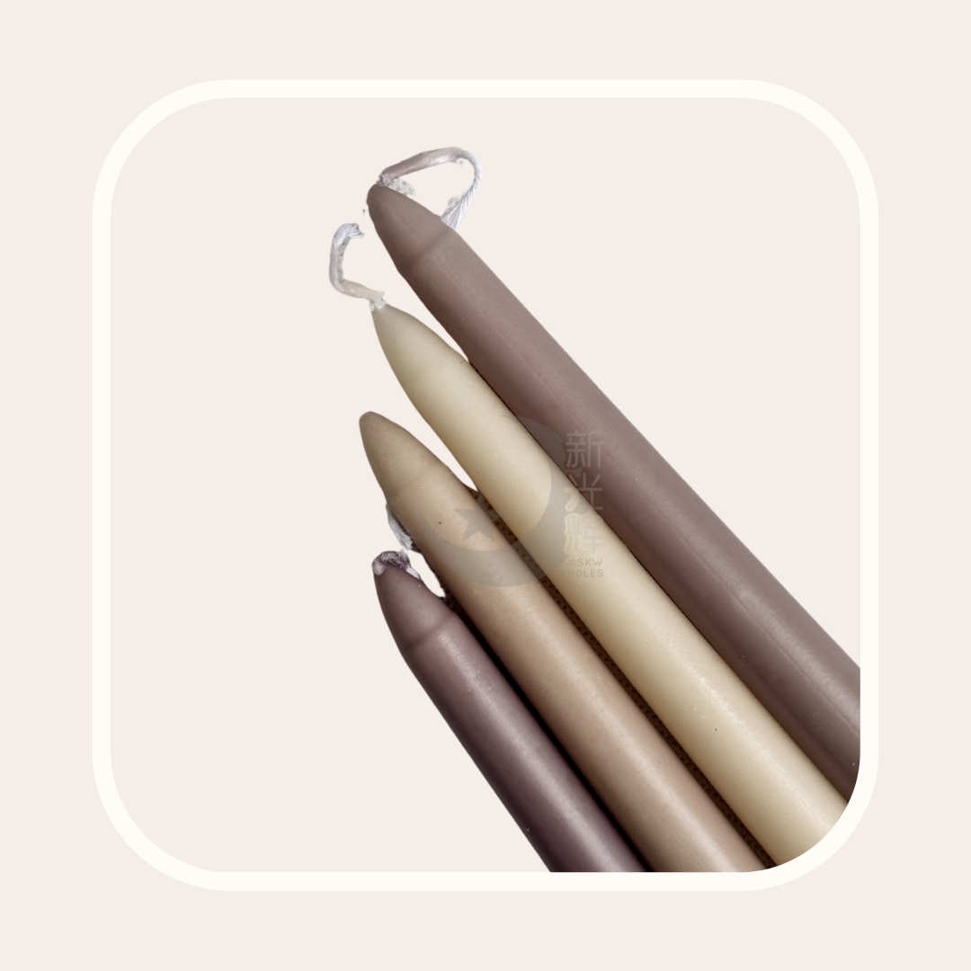 Gradient Taper Candles - 25cm - Straight & Mid-Spiral