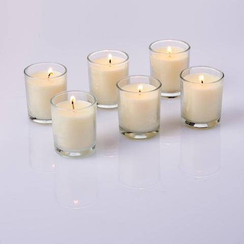 Glass Votive Candles (Non - Scented)