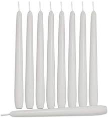 25cm Tapered Candles (White)