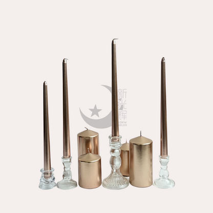 Metallic Tapered Candles - 30cm