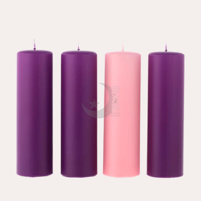 Advent Pillar Candles - Set of 4 - H13cm & H23cm