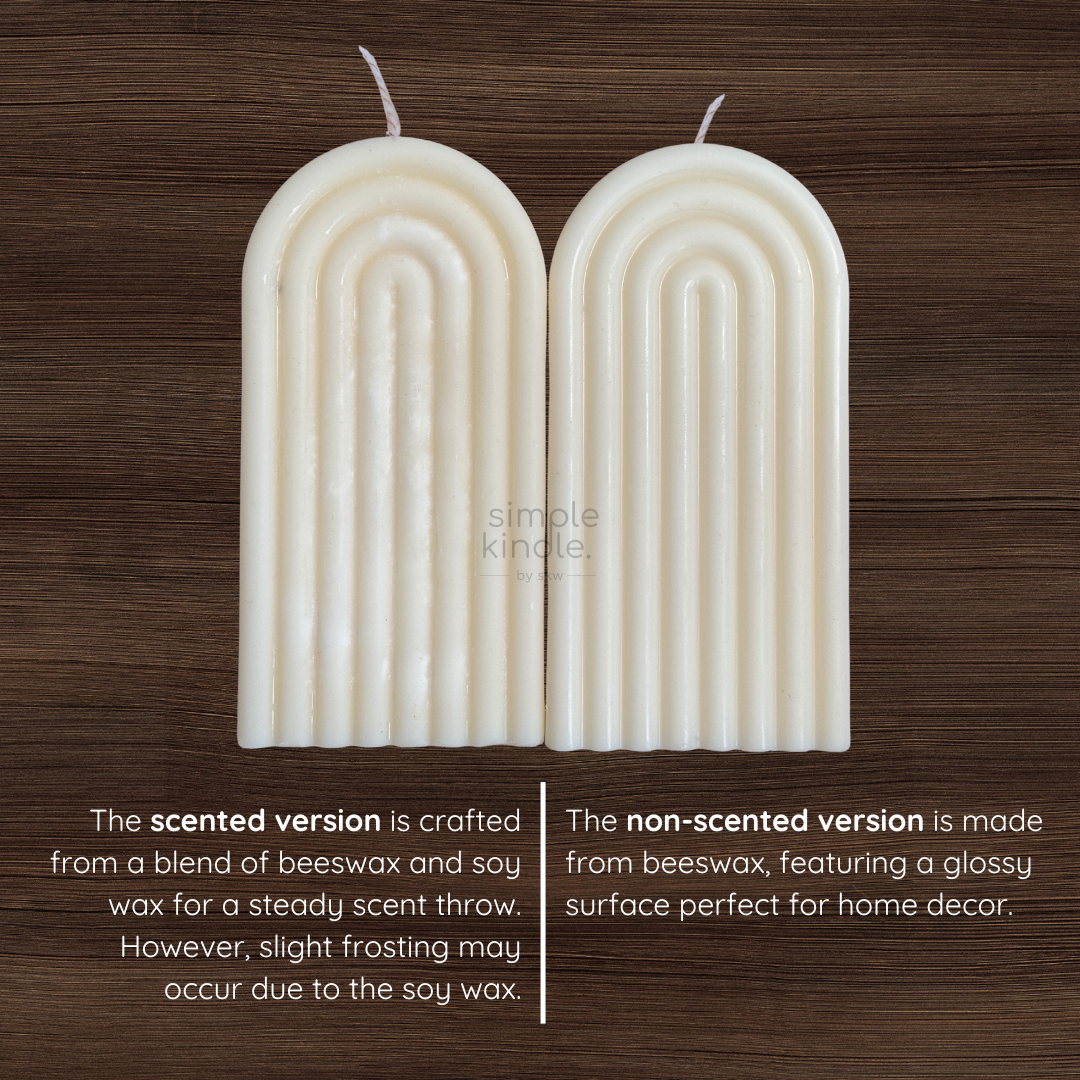 Rounded Swirl Candle (Scented Option Available)