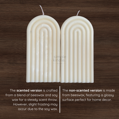 Rounded Swirl Candle (Scented Option Available)