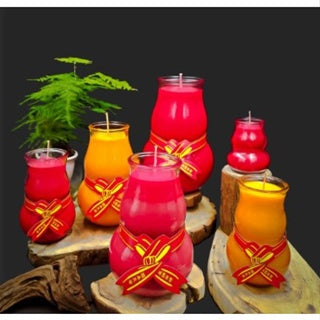 1 & 3 Days Taiwan Gourd Shaped Candles - 1 / 3天 台湾葫芦玻酥油烛