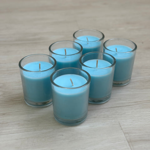 Mint Scented Glass Votive Candles