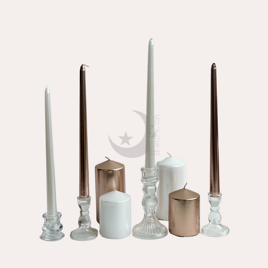 Metallic Tapered Candles - 30cm