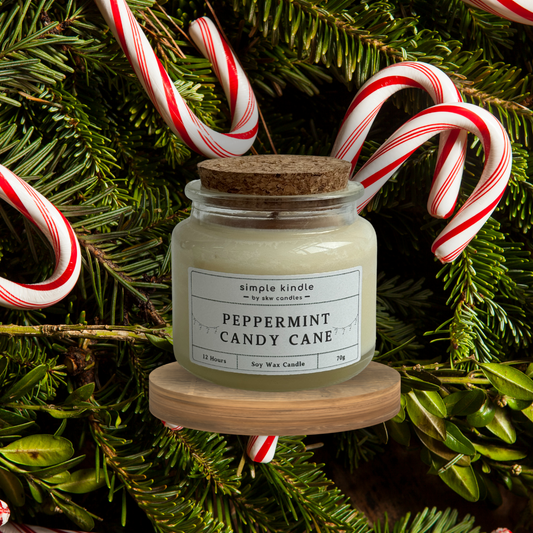 Peppermint Candy Cane Soy Wax Candle