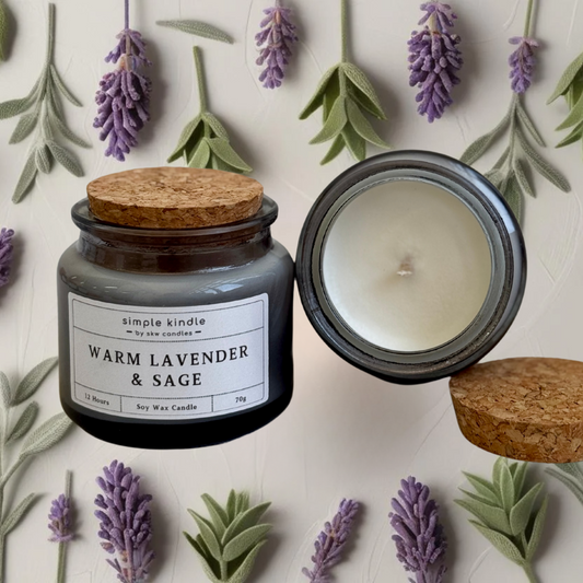 Warm Lavender & Sage Soy Wax Candle