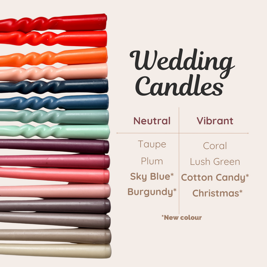 Gradient Taper Candles - 25cm - Straight & Mid-Spiral