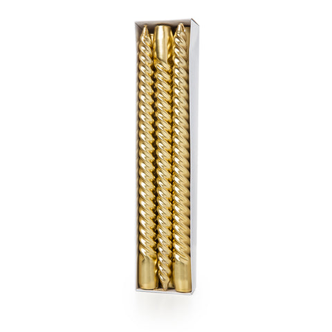 Glamorous Gold Spiral Candles (30cm)
