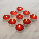 Shimmering Red Tealight Candles (4Hours)