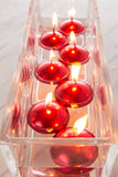Metallic Red Floating Candles