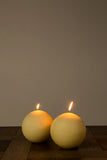 Cream Spherical Candles (10cm)