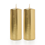 Metallic Gold Pillar Candle (Diameter 7cm x Height 20cm)