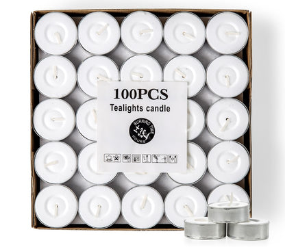 White Tealight Candles (4 Hours) - in pack of 50pcs / 100pcs