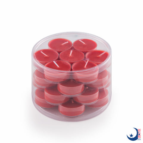 4 Hours Clear Cup Tealight Candles (Red)