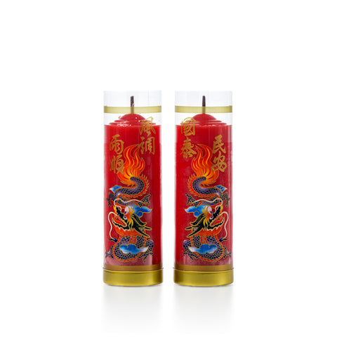 5-days Candle with Dragon (Red)